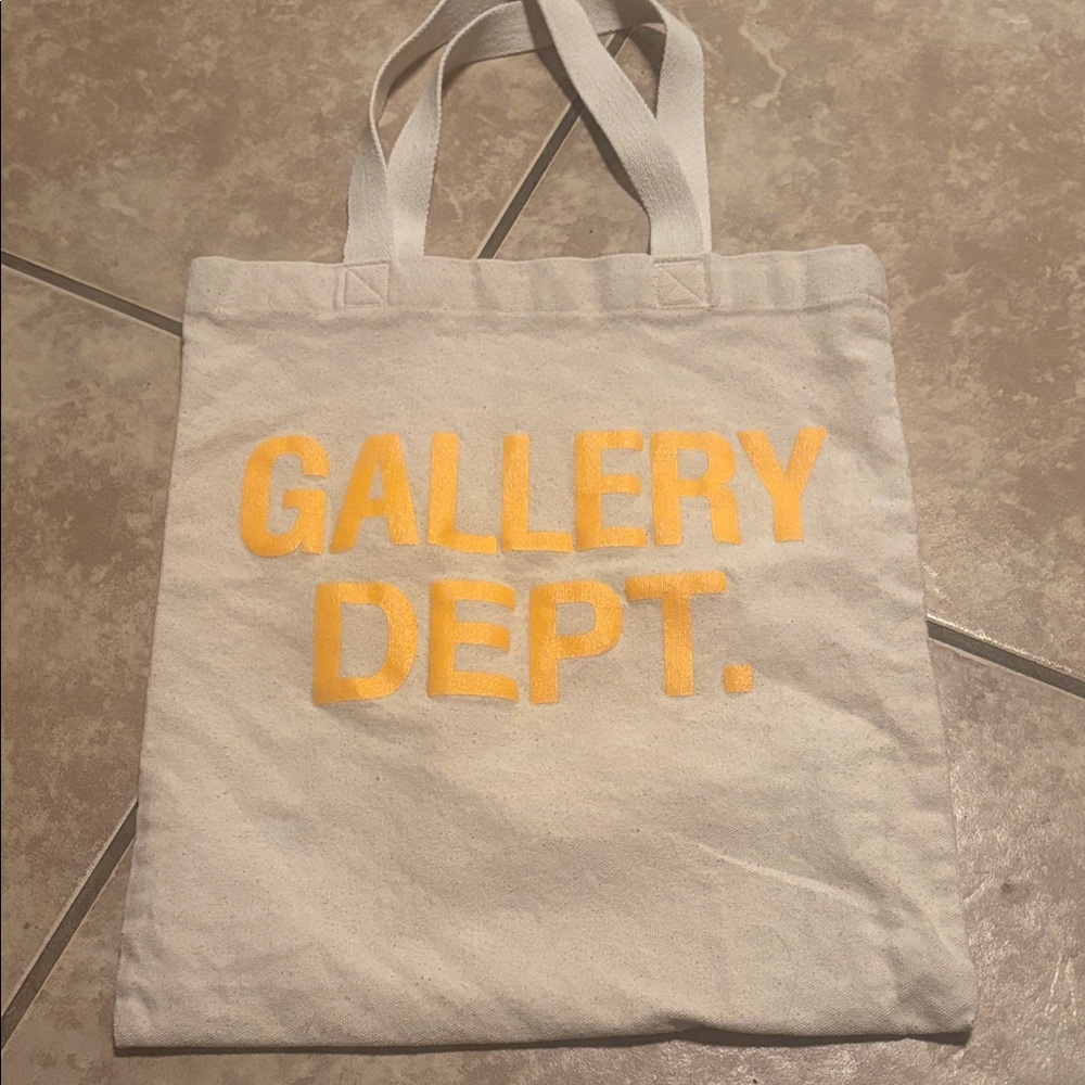 Gallery Dept. Natural Canvas Tote with Yellow Logo